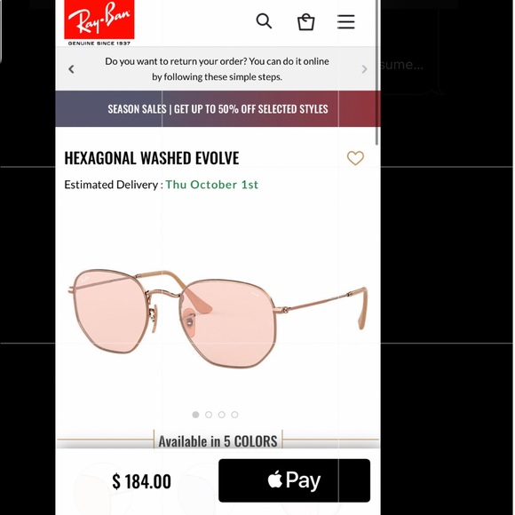 Rayban Hexagonal Sunglasses main image 4